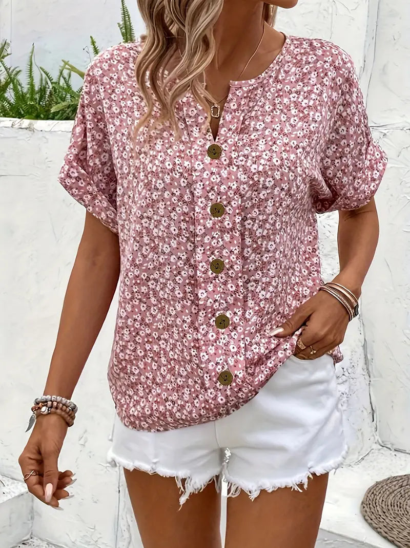 Blanka - Elegante blusa ligera con estampado floral
