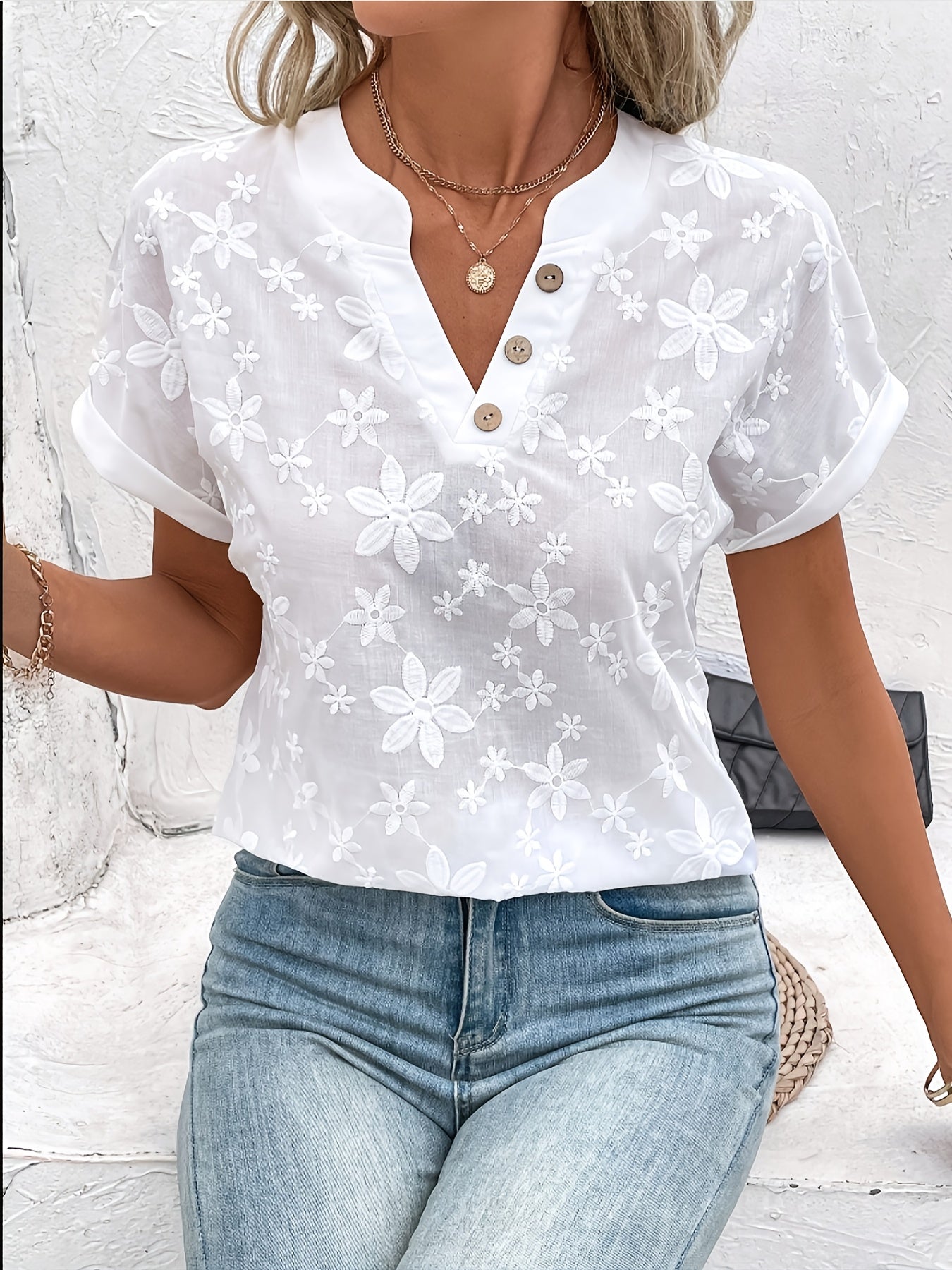 Izabela – Elegante blusa blanca