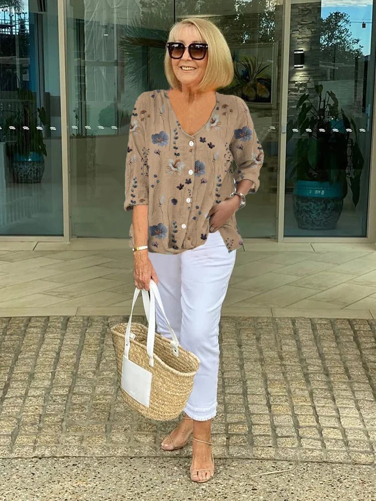 Gustawa – Blusa vaporosa de flores