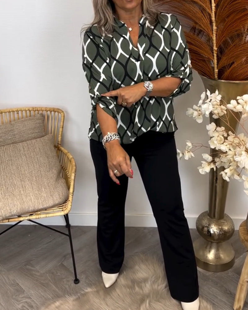 Lenoria – Blusa suelta con un estampado elegante