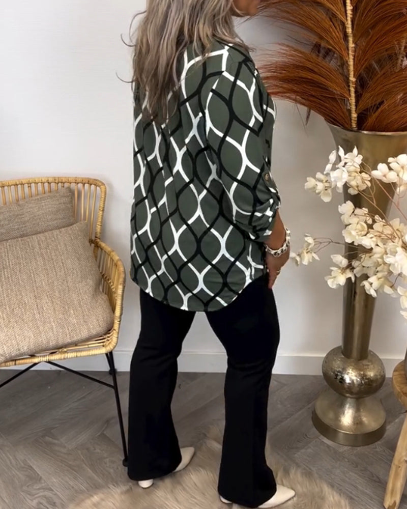 Lenoria – Blusa suelta con un estampado elegante