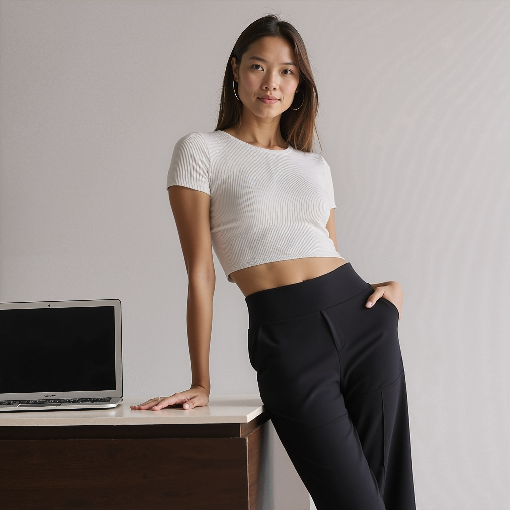 Alfreda – Pantalones de cintura alta y pierna ancha