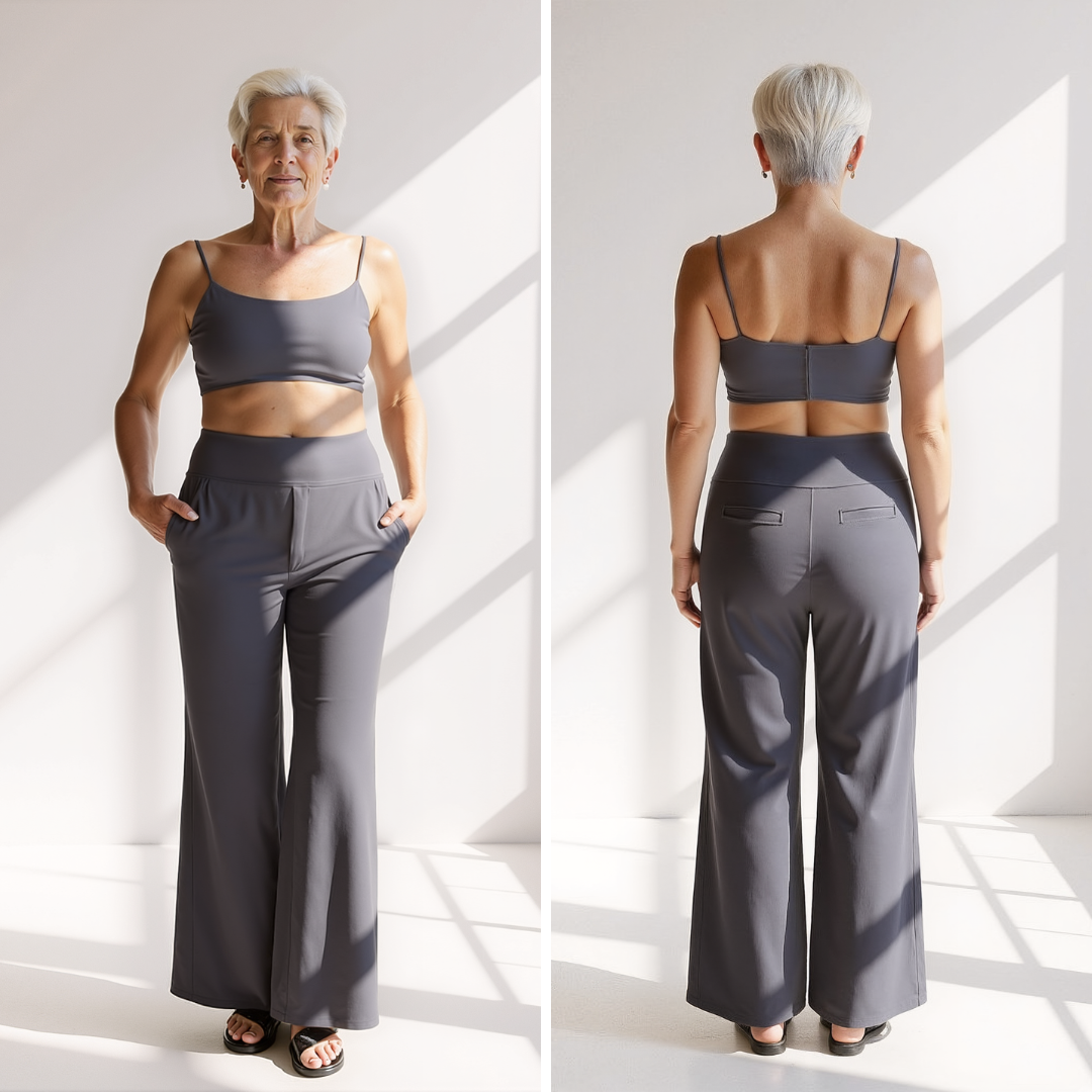 Alfreda – Pantalones de cintura alta y pierna ancha