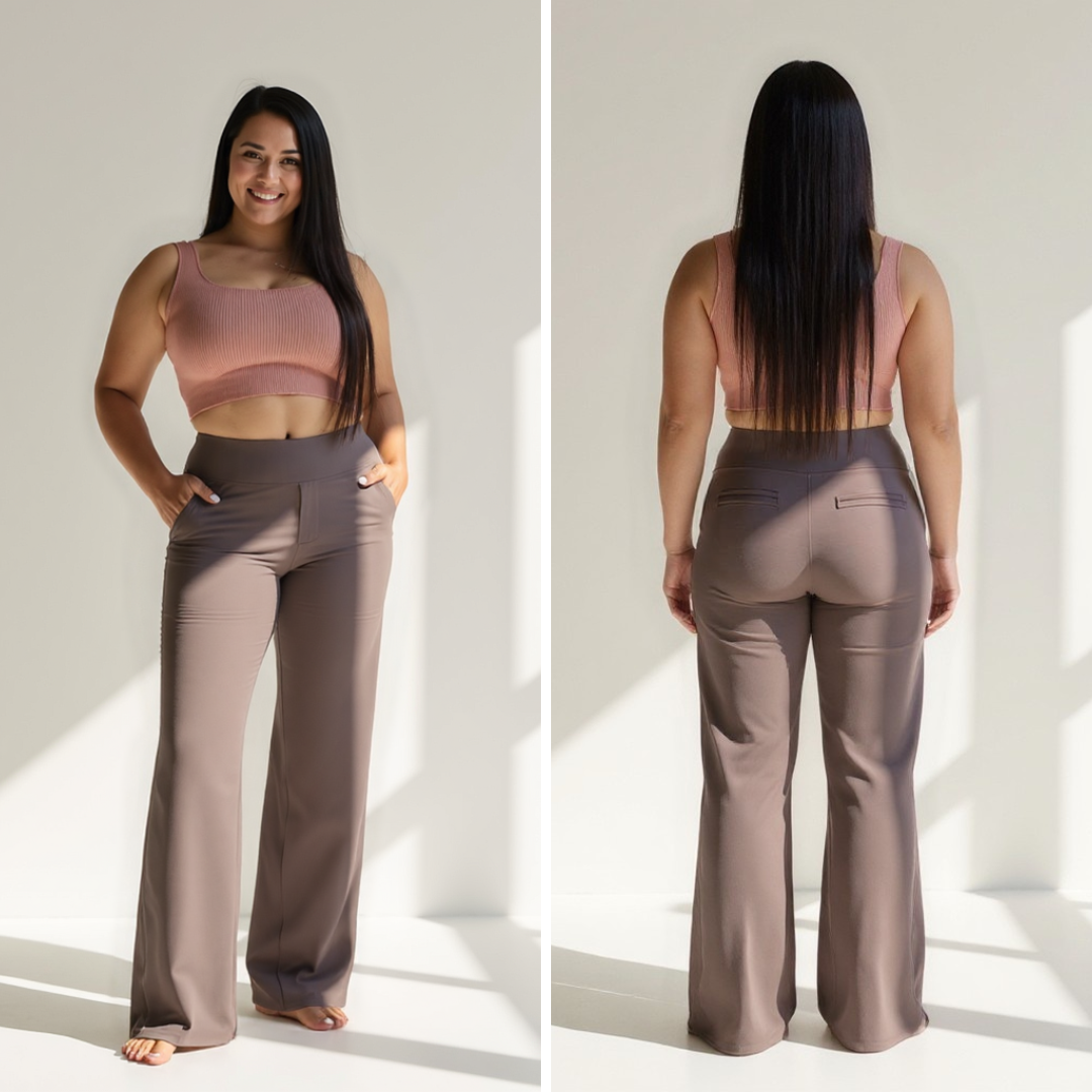 Alfreda – Pantalones de cintura alta y pierna ancha