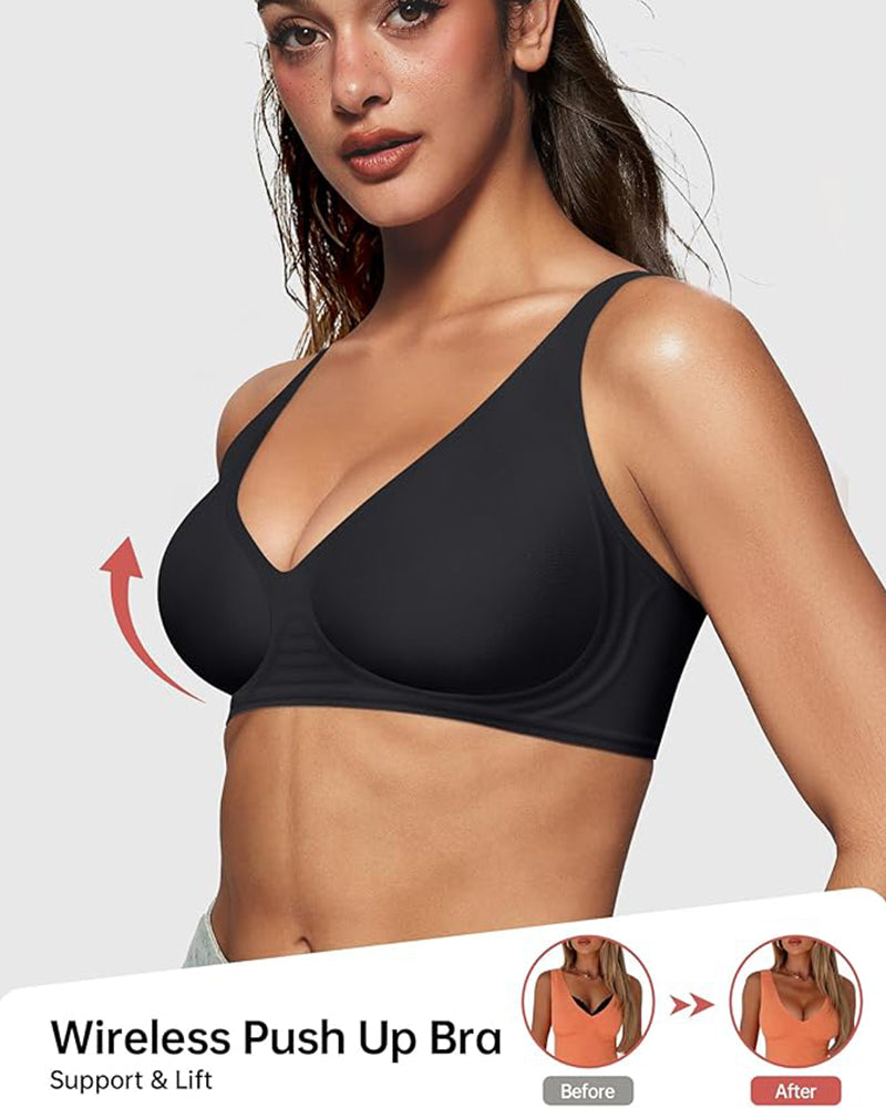 Lubenia – Sujetador push-up sin costuras con escote profundo
