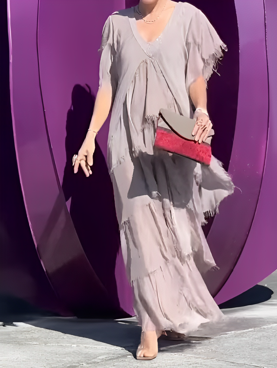 Bronisława – Vestido largo vaporoso con un toque artístico
