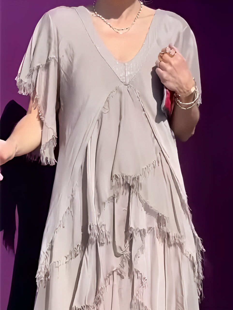 Bronisława – Vestido largo vaporoso con un toque artístico