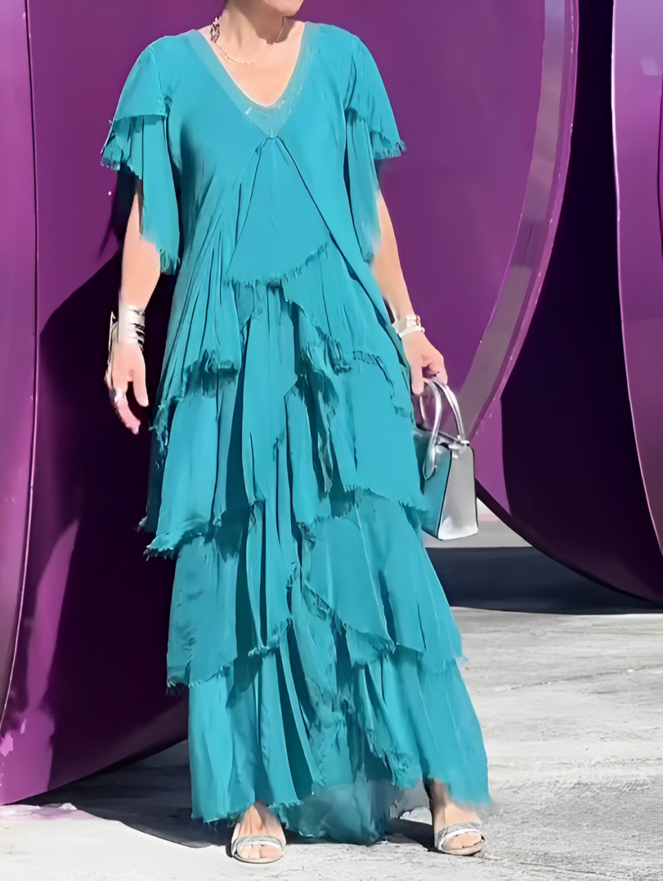 Bronisława – Vestido largo vaporoso con un toque artístico