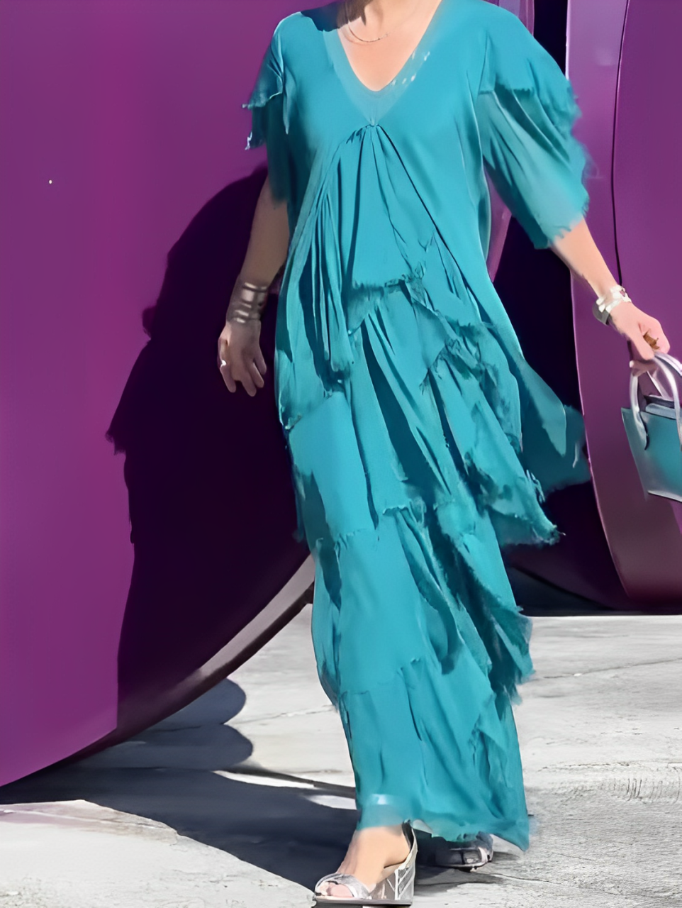 Bronisława – Vestido largo vaporoso con un toque artístico