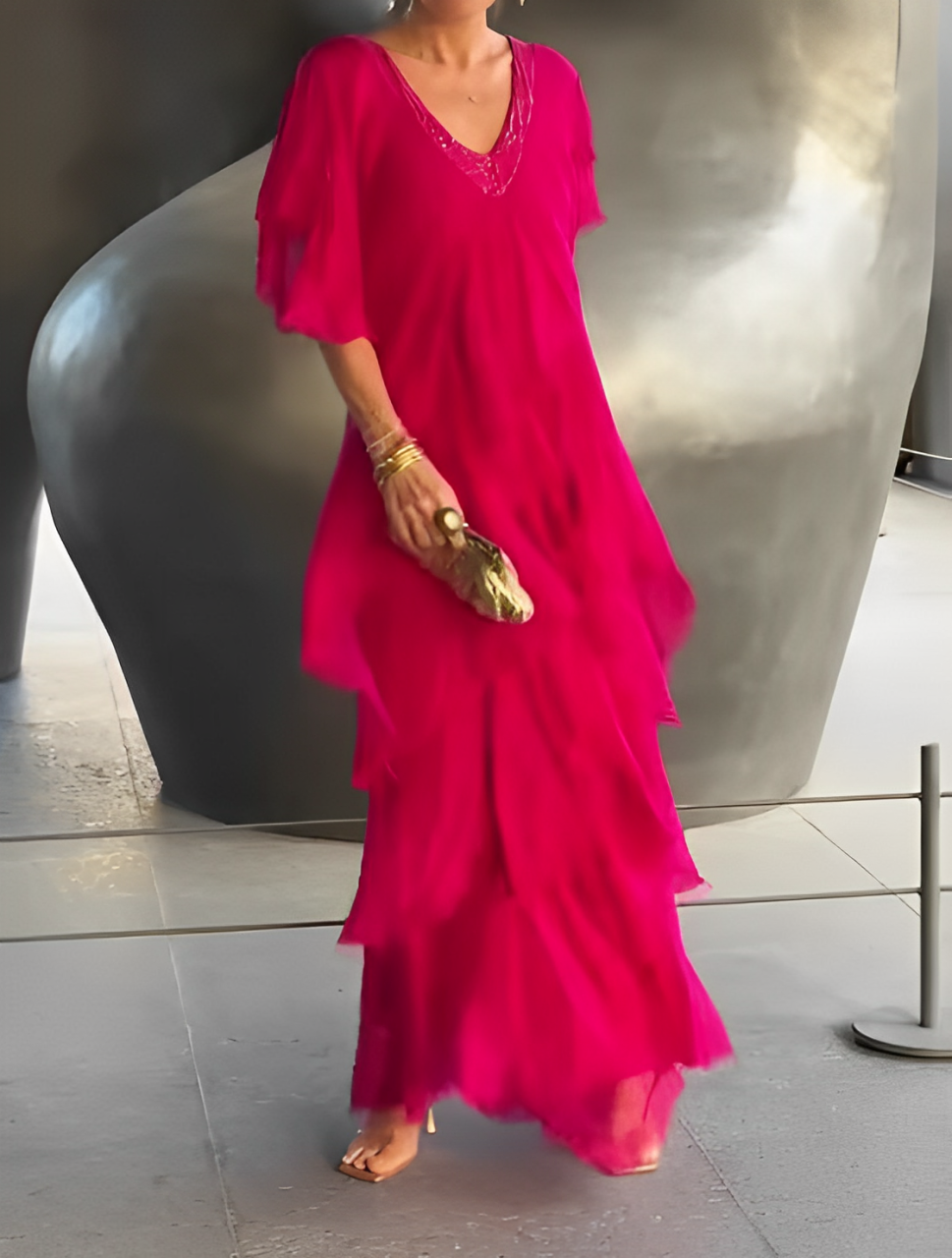 Bronisława – Vestido largo vaporoso con un toque artístico