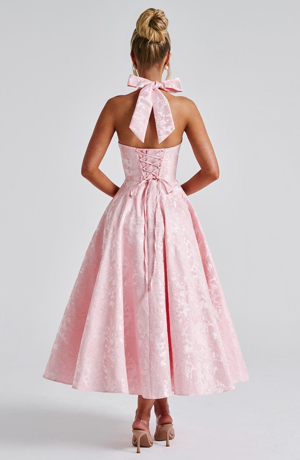 Bryza - Vestido midi con escote profundo en la espalda